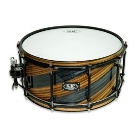 SJC Snare Drum Black ripple / Zebrawood