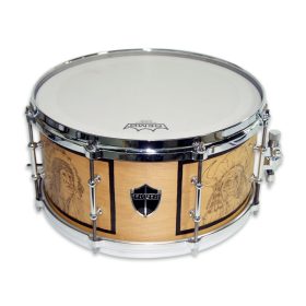 Truth Snare Drum 10ply Maple (8 Lug) hand burned native american images 14x7