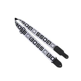 Boss BSM-20-WB Monogram Guitar Strap - White/Black