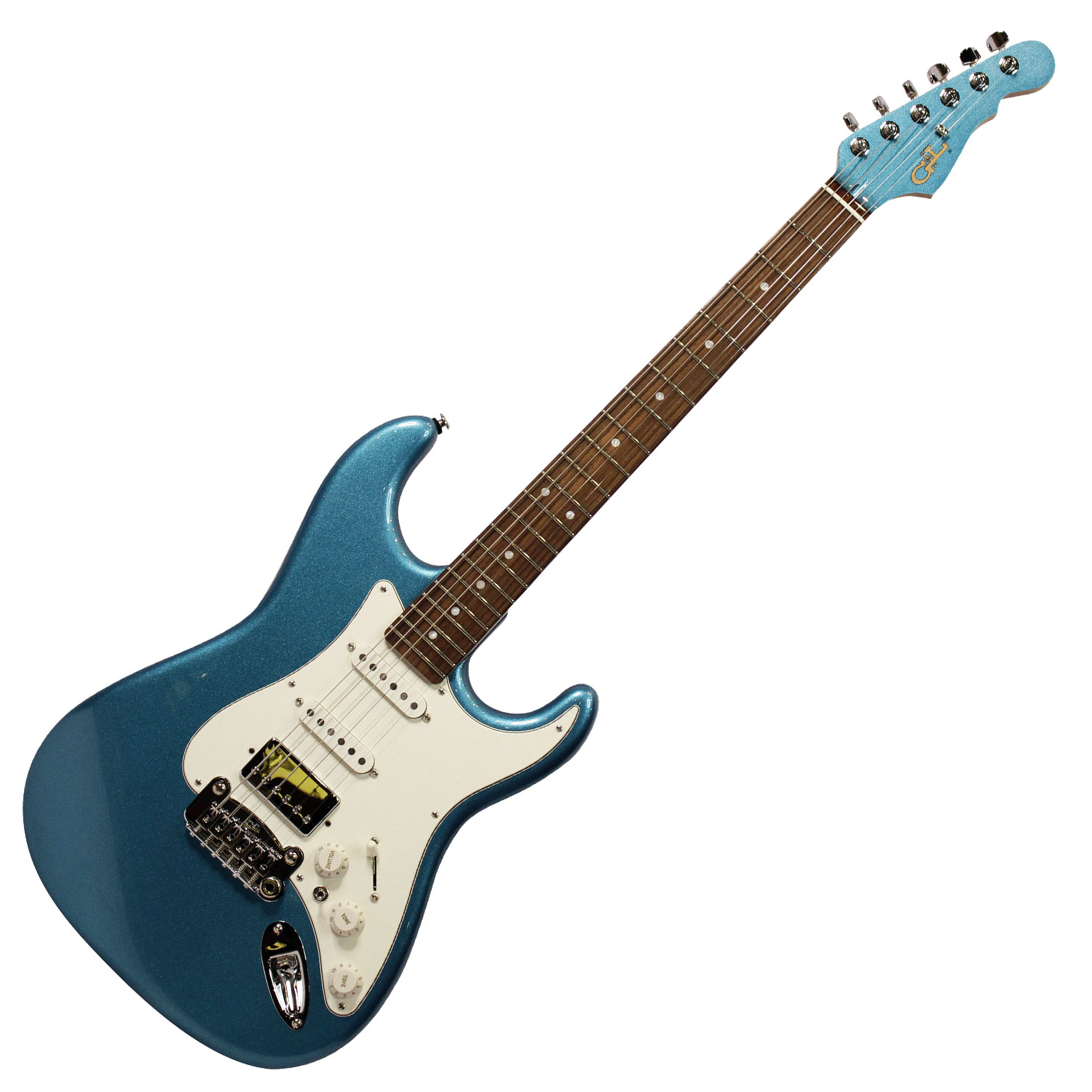 G&L USA Guitar Legacy HSS in Lake Placid Blue Metallic Finishes - Gambar 2