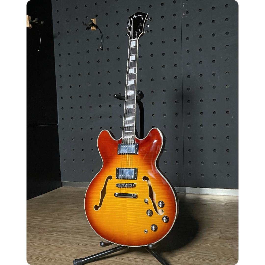 LA Guitarworks Guitar MES-400M in Gloss HYL finishes - Gambar 2