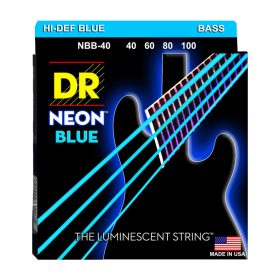 DR Strings, K3 Neon Hi-Def Blue Bass, NBB-40 (40-100)