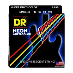 DR Strings, K3 Neon Hi-Def Multi-Color Bass, NMCB-40 (40-100)