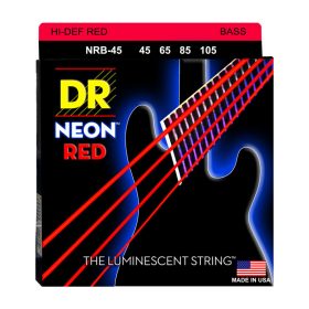 DR Strings, K3 Neon Hi-Def Red Bass, NRB-45 (45-105)