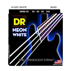 DR Strings, K3 Neon Hi-Def White Bass, NWB-45 (45-105)