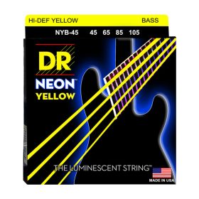 DR Strings, K3 Neon Hi-Def Yellow Bass, NYB-45 (45-105)