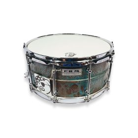 Pork Pie Percussion USA Custom Patina Brass Snare Drum - 6.5" x 14"
