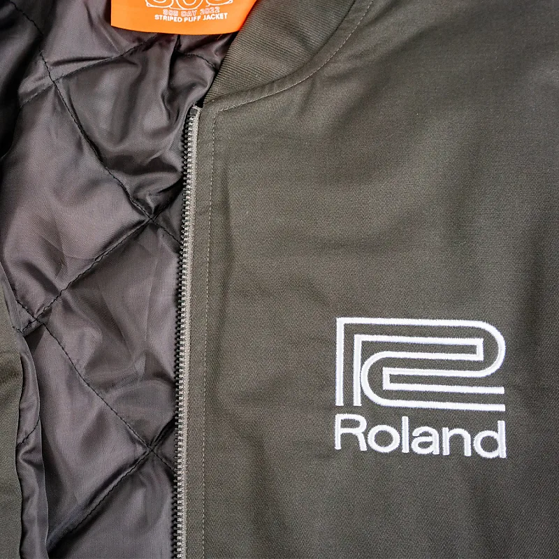Roland Lifestyle 808 Bomber Jacket - Charcoal / Green (M) (Acc) - Gambar 3
