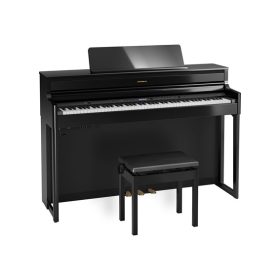 Roland HP704 Digital Piano With Stand and Bench - Polished Ebony