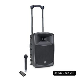 LD Systems Roadbuddy 10 Inch 480w portable speaker w/ wireless handheld ( B5 584 - 607 MHz )