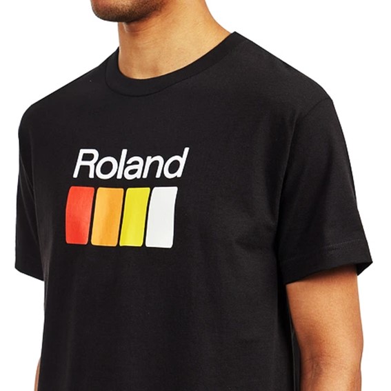 Roland Lifestyle Buttons T Shirt - Black (M) (Acc) - Gambar 2