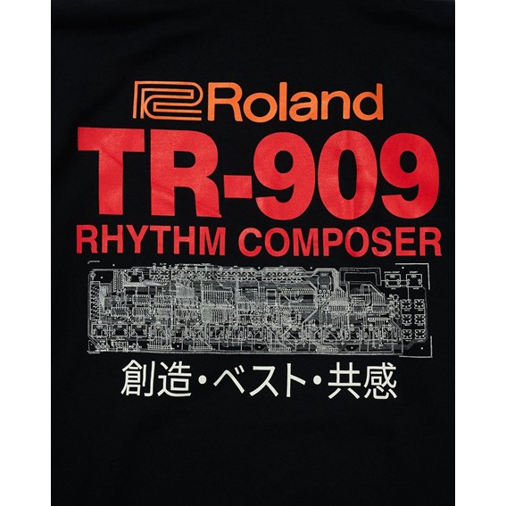 Roland Lifestyle - Creation TR909 Hoodie Black (S) (Acc) - Gambar 3