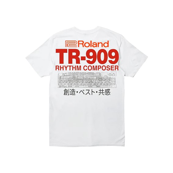 Roland Lifestyle - Creation TR909 Tshirt - White (M) (Acc)
