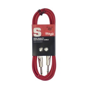Stagg Cable SGC3DL CBL S-Series Deluxe 3M/10FT Instrument Cable - Red