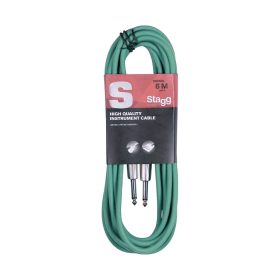 Stagg Cable SGC3DL CBL S-Series Deluxe 3M/10FT Instrument Cable - Green