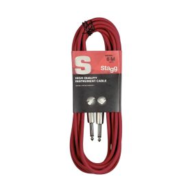 Stagg Cable SGC6DL CRD S-Series Deluxe 6M/20FT Instrument Cable - Red