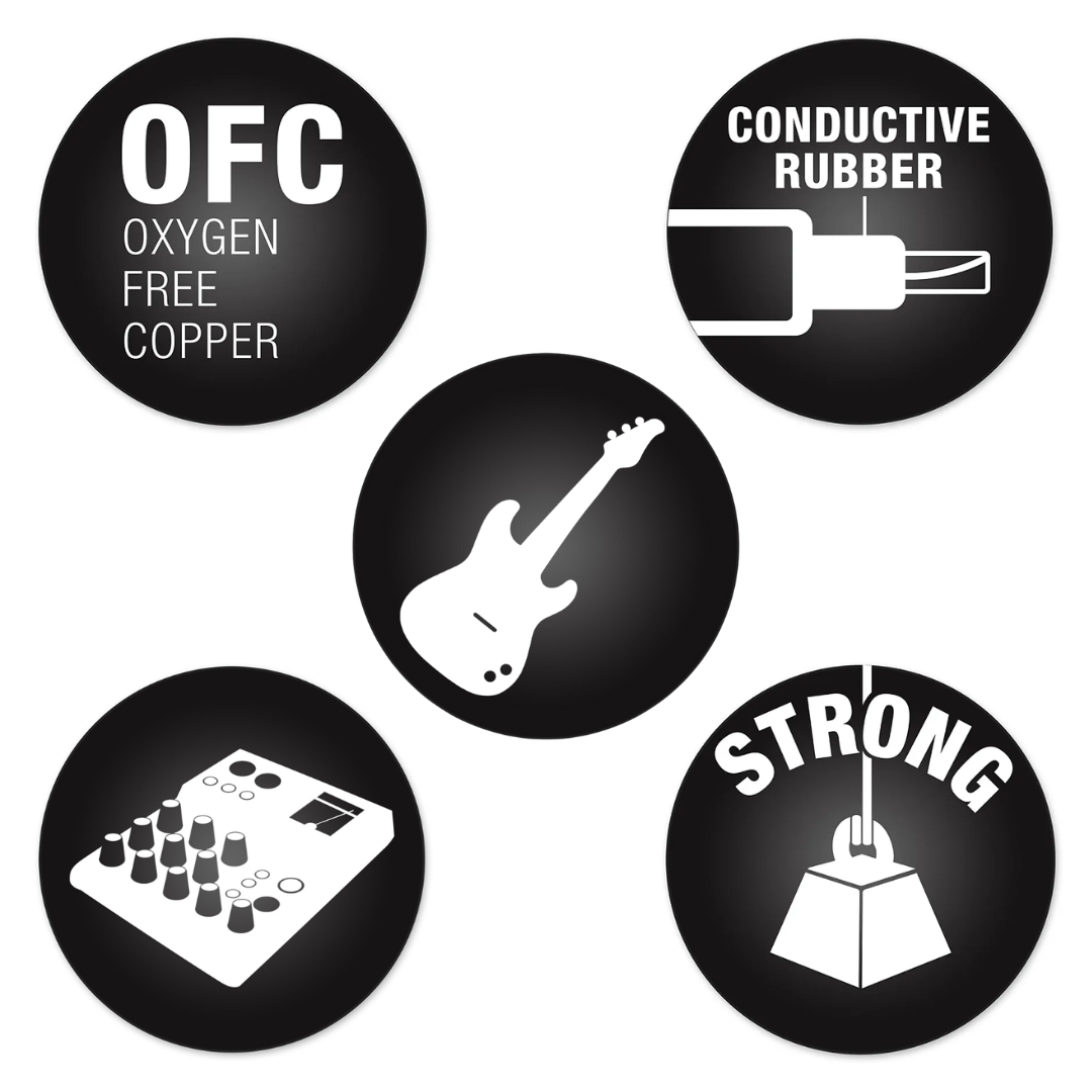 Stagg Cable SGC6VT-RD Vintage Tweed Instrument Cable 6M/20FT - Red - Gambar 3