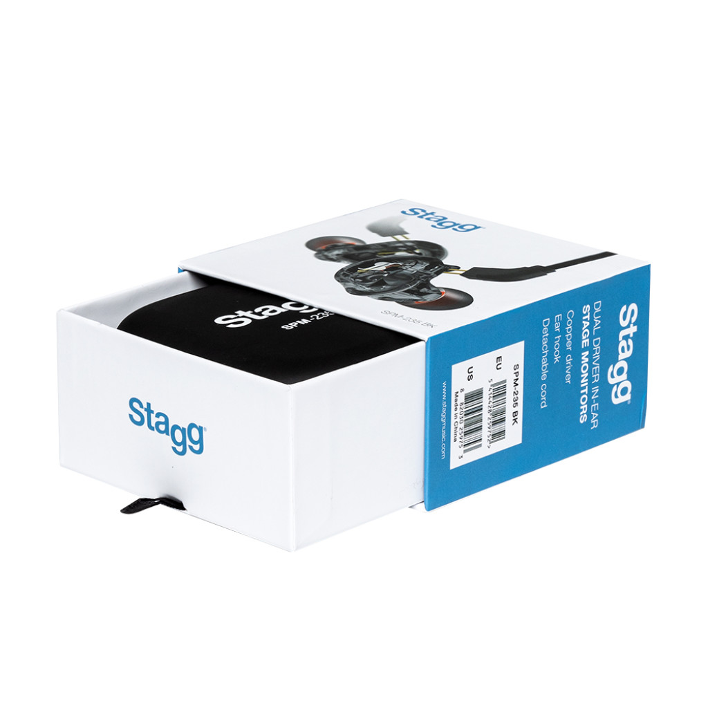 Stagg 2-DRIVER IN-EAR MONITORS BLACK - Gambar 4