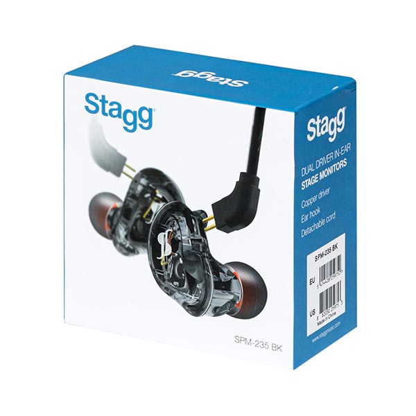 Stagg 2-DRIVER IN-EAR MONITORS BLACK