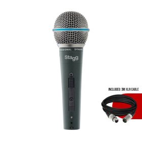 Stagg SDM60 Professional Dynamic Microphone with Vocal and instrumental Cartridge DC164