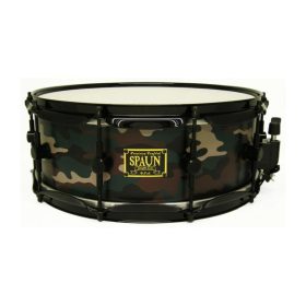 Spaun Camouflage Black hardware Snare Drum Maple 14x5,5