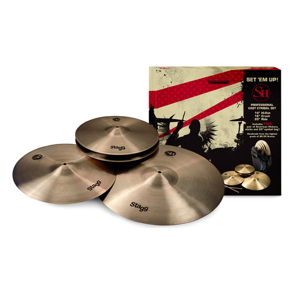 Stagg Cymbal SH-Set R, SH Regular Series, Hihat 14, Crash 16 & Ride