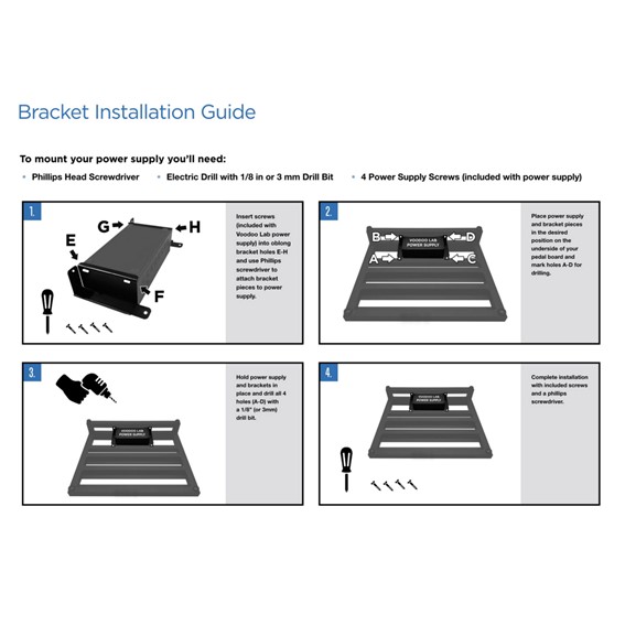 Voodoo Lab Mounting Brackets for Pedaltrain/Pedalboard - Gambar 3