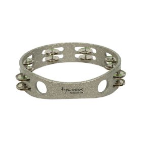Tycoon MV-LVTS LAS VEGAS TAMBOURINE SILVER WITH STEEL JINGLES