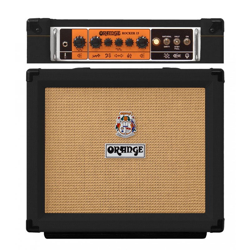 Orange Rocker 15 - 15watt - 1x10" Tube Guitar Amp Combo - Black - Gambar 2