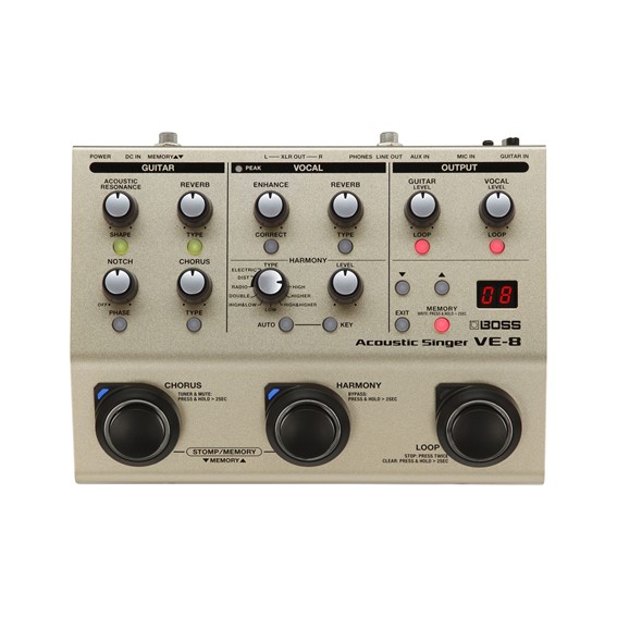 Boss VE-8 Acoustic Singer Effects Processor Pedal