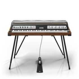Rhodes MK8 in Smoked Transparent Hood Walnut Shell Black Panel FX with Stand and MIDI